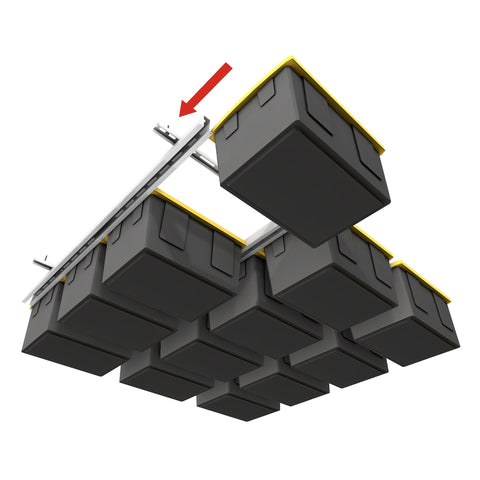 Tote Slide Pro Adjustable Ceiling Storage by CeilingSAM